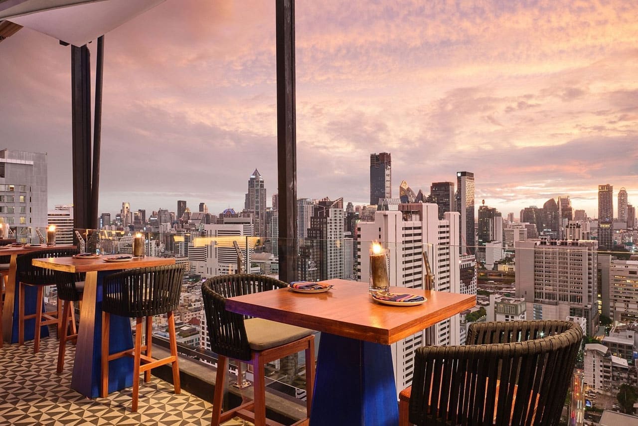 Above Eleven rooftop in Nana, Bangkok