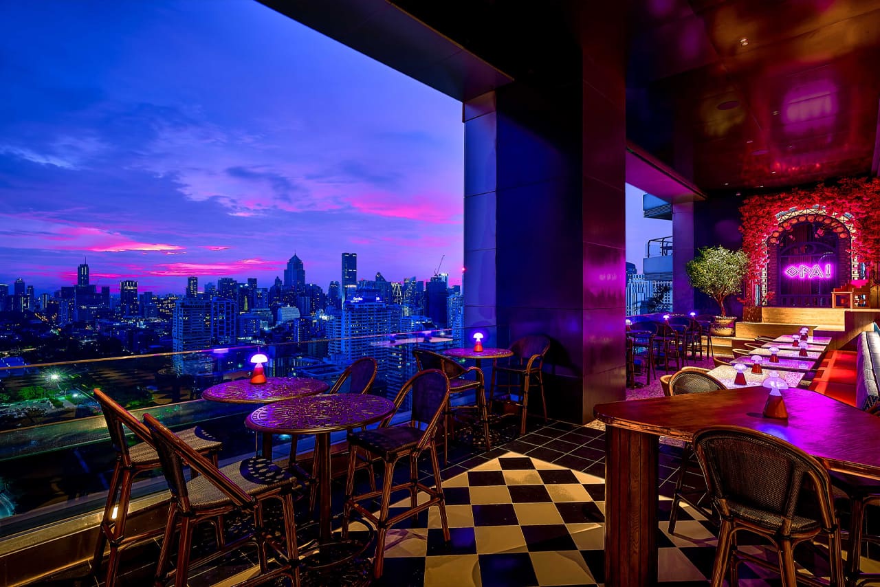 Aesops Greek Restaurant & Rooftop rooftop in Asoke, Bangkok