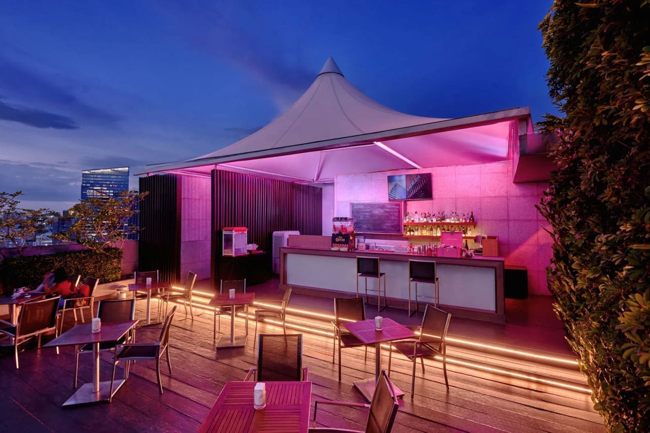 AkaAza Bar rooftop in Silom, Bangkok