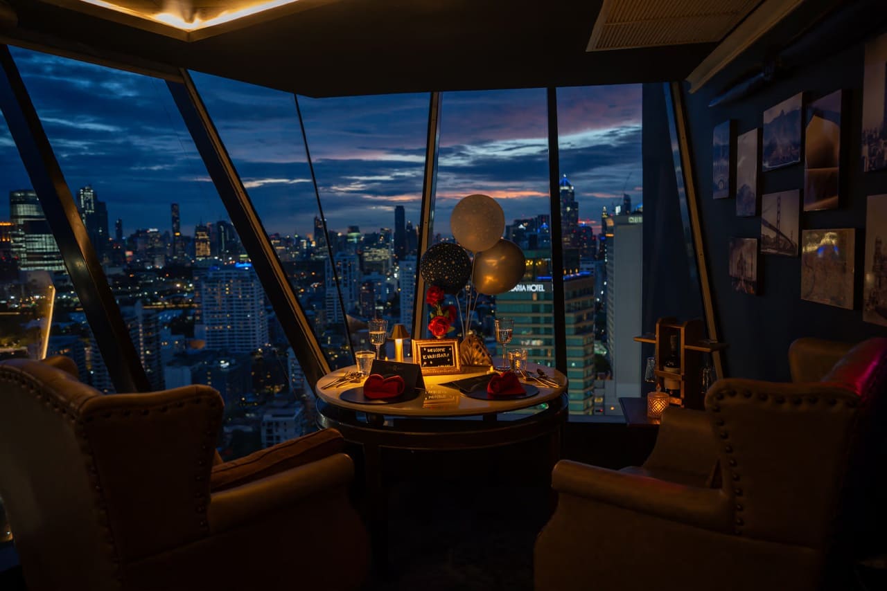 Axis & Spin Rooftop Restaurant & Bar rooftop in Asoke, Bangkok