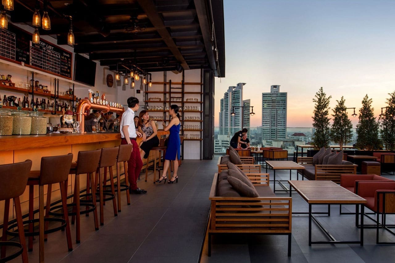 Brewski Rooftop Bar rooftop in Asoke, Bangkok