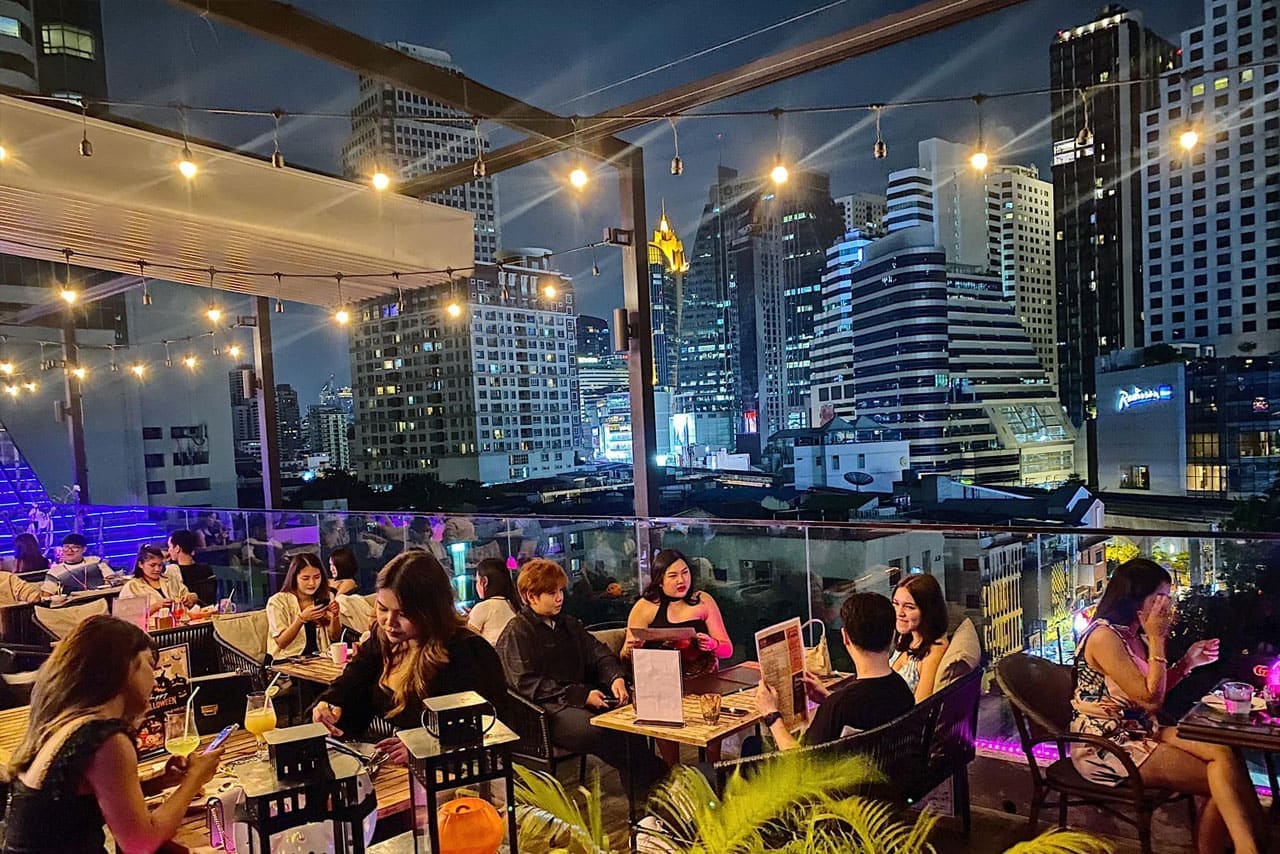 Flashback Rooftop Bar rooftop in Asoke, Bangkok