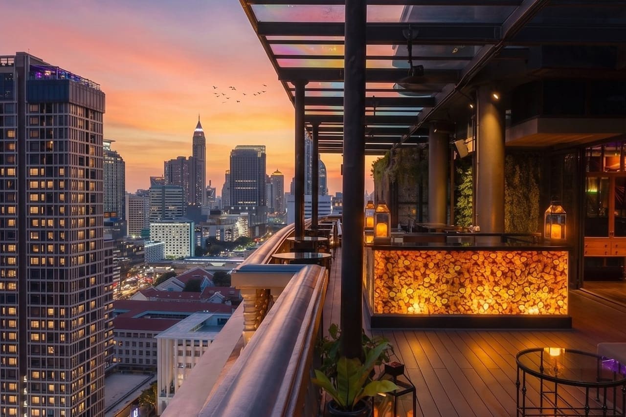 The Speakeasy Rooftop Bar rooftop in Chidlom / Langsuan, Bangkok